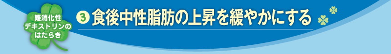 食後中性脂肪の上昇を緩やかにする
